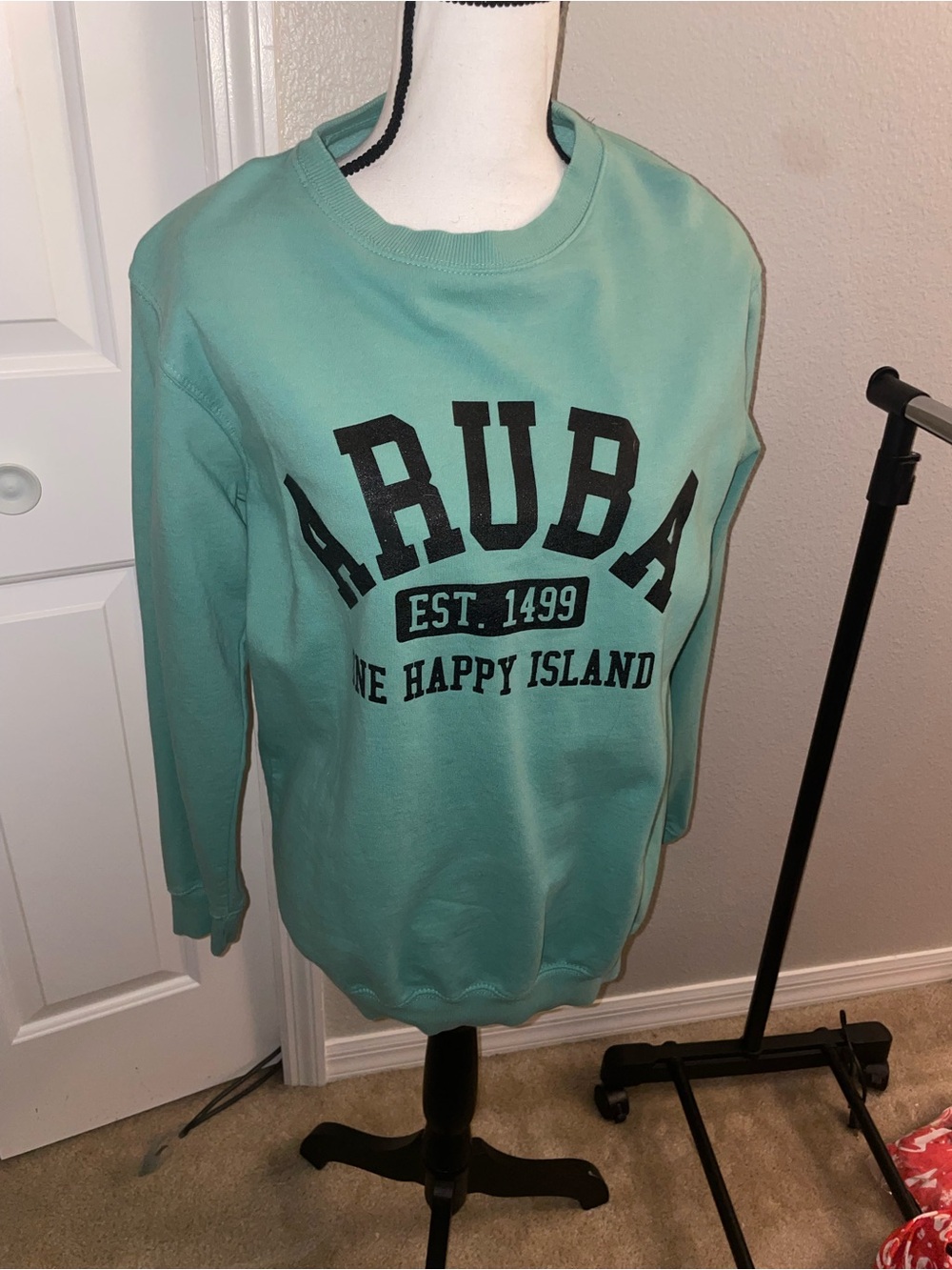 Aruba Crewneck Sweatshirt in Teal blue